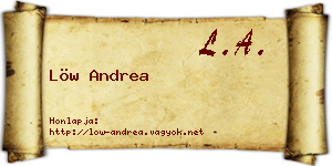 Löw Andrea névjegykártya